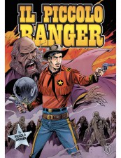 la copertina del volume del numero 130 de Il Piccolo Ranger, in uscita il 15 marzo 2023, un fumetto storico italiano riportato in edicola dalla casa editrice di fumetti If Edizioni. Gli episodi contenuti in questa uscita sono la storia dal titolo Sangue 